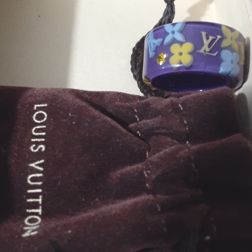 LOUIS VUITTON RESIN FARANDOLE RING AUTHENTIC SZ M